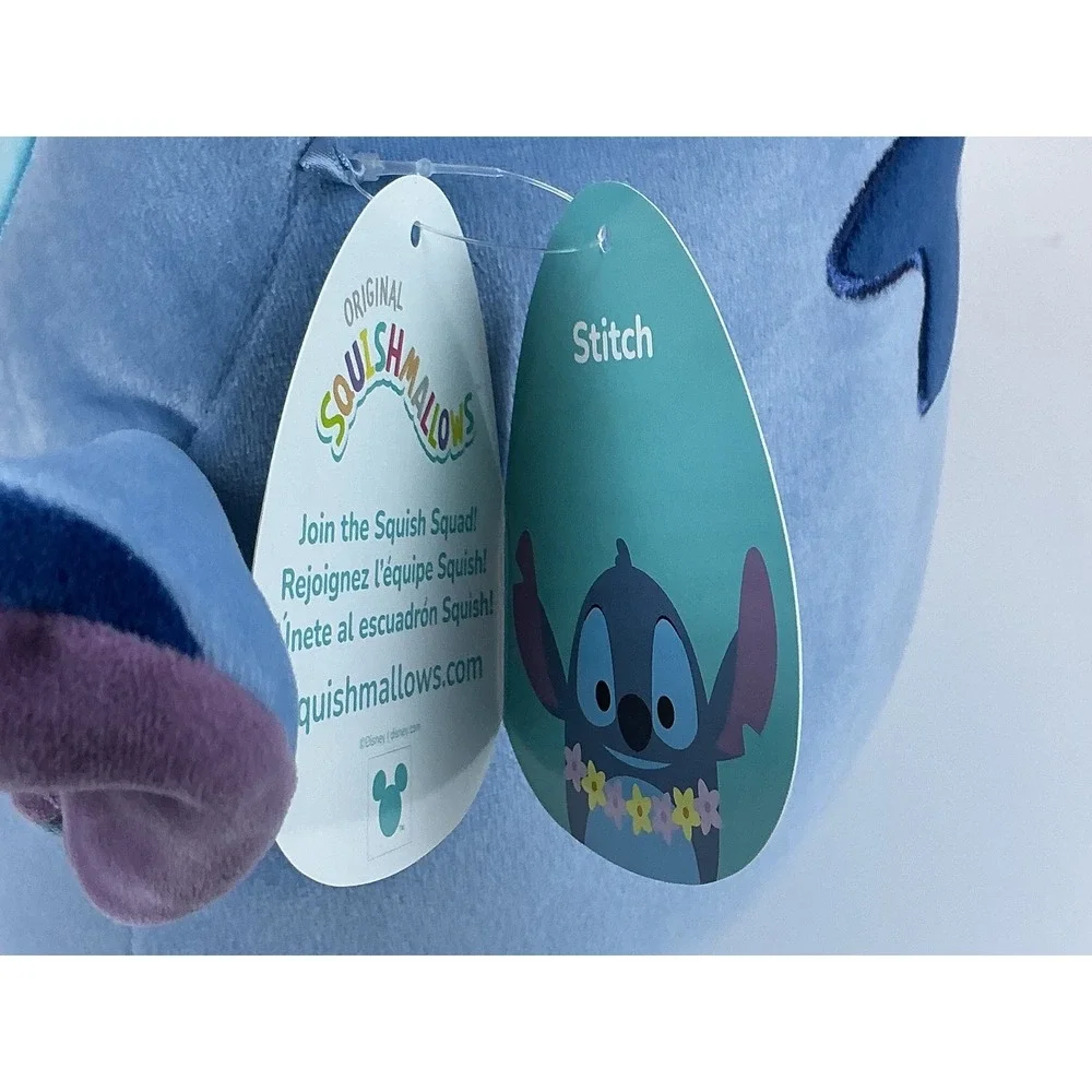 Disney Squishmallows‎ Stitch Plush with Flower Lei Aloha Ohana - 10 inch